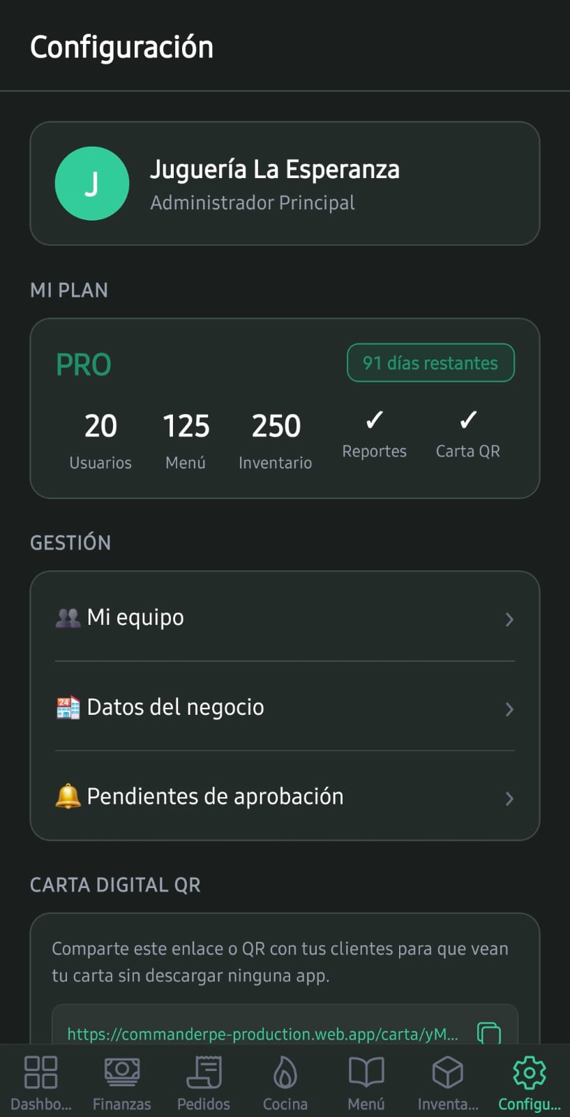 Configuración
